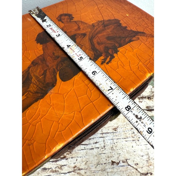 Vintage Romano Wicker Basket with‎ Lid & Printed Scene – Decorative Storage - Picture 9 of 10